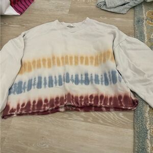 Z Supply Multicolor Tie-Dye Crew Neck Sweater
